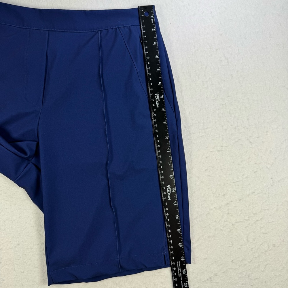 Lucky In Love Women’s L Blue Pull‑On Golf Shorts 9” Stretch - Picture 10 of 11